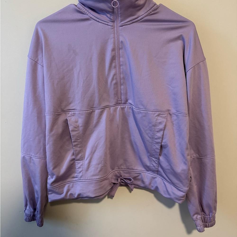 XS purple athletic half zip